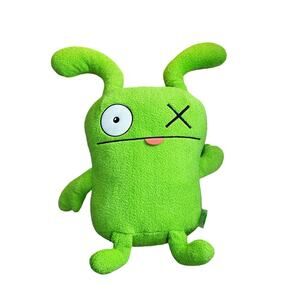 Vtg 2003 Uglydoll OX Green Plush Stuffed Doll Toy 12" Item 10091 Pretty Ugly Y2K